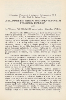 Rozprawy Biologiczne z Zakresu Medycyny Weterynaryjnej, Rolnictwa i Hodowli, T. 6, 1928, z. 3-4