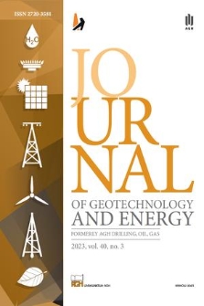 Journal of Geotechnology and Energy. Vol. 40, 2023, no. 3