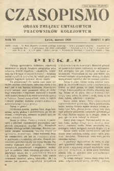 Czasopismo : organ Związku Pracowników Kolejowych z Wykształceniem Średniem. R. 6 [i.e 5], 1929, z. 3