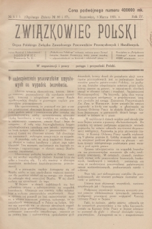 Związkowiec Polski : organ Polskiego Związku Zawodowego Pracowników Przemysłowych i Handlowych. R.4, 1924, No 4 i 5 (86 i 87)