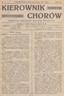 Kierownik Chórów : miesięcznik poświęcony sprawom organistów. R. 9, 1934, No. 3