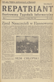 Repatriant : ilustrowany tygodnik informacyjny. R. 2, 1946, nr 10