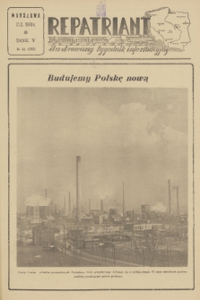 Repatriant : ilustrowany tygodnik informacyjny. R. 5, 1949, nr 42