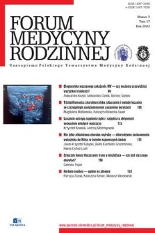 Forum Medycyny Rodzinnej : czasopismo Polskiego Towarzystwa Medycyny Rodzinnej. T. 17, 2023, nr 3