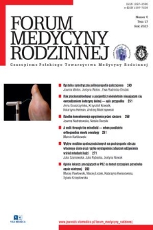 Forum Medycyny Rodzinnej : czasopismo Polskiego Towarzystwa Medycyny Rodzinnej. T. 17, 2023, nr 6