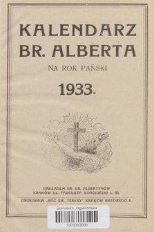 Kalendarz Br. Alberta na Rok Pański 1933