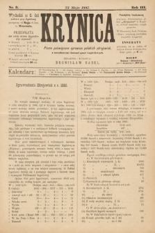 Krynica : pismo poświęcone sprawom polskich zdrojowisk. 1887, nr 3