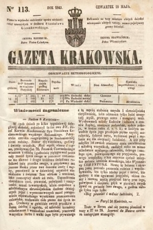 Gazeta Krakowska. 1843, nr 113