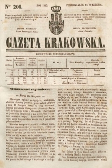 Gazeta Krakowska. 1843, nr 206