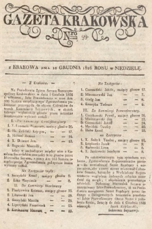 Gazeta Krakowska. 1826, nr 99