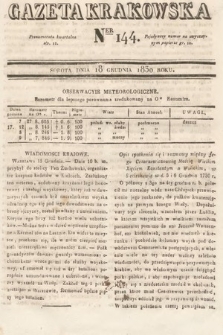 Gazeta Krakowska. 1830, nr 144