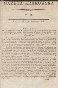 Gazeta Krakowska. 1796, nr 93