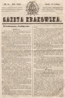 Gazeta Krakowska. 1849, nr 35