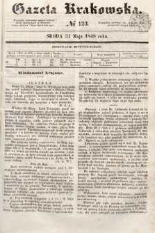 Gazeta Krakowska. 1848, nr 123