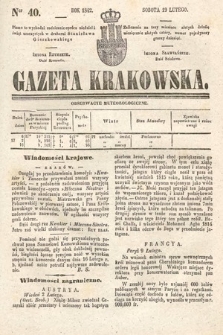 Gazeta Krakowska. 1842, nr 40