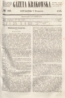 Gazeta Krakowska. 1848, nr 203