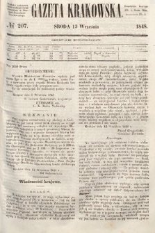 Gazeta Krakowska. 1848, nr 207