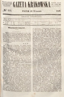 Gazeta Krakowska. 1848, nr 215