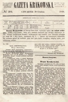 Gazeta Krakowska. 1848, nr 294