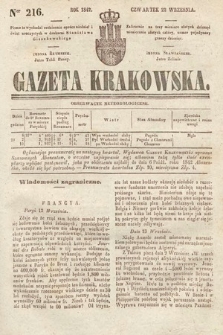 Gazeta Krakowska. 1842, nr 216