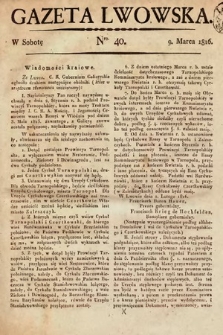 Gazeta Lwowska. 1816, nr 40