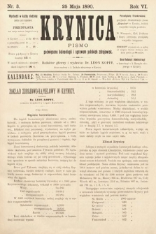 Krynica : pismo poświęcone sprawom polskich zdrojowisk. 1890, nr 3