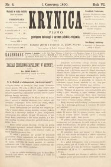Krynica : pismo poświęcone sprawom polskich zdrojowisk. 1890, nr 4