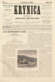Krynica : pismo poświęcone sprawom polskich zdrojowisk. 1890, nr 5